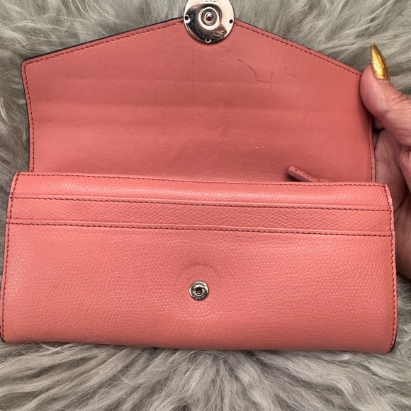 FENDI F Is Long Wallet pink beige leather - Picture 4 of 6